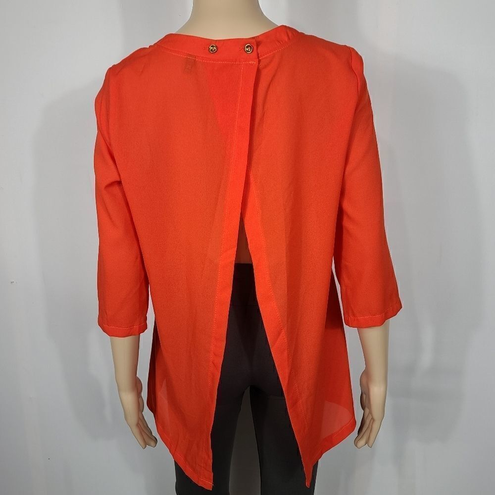 Elfin Orange Back Slit Top - Picture 6 of 9